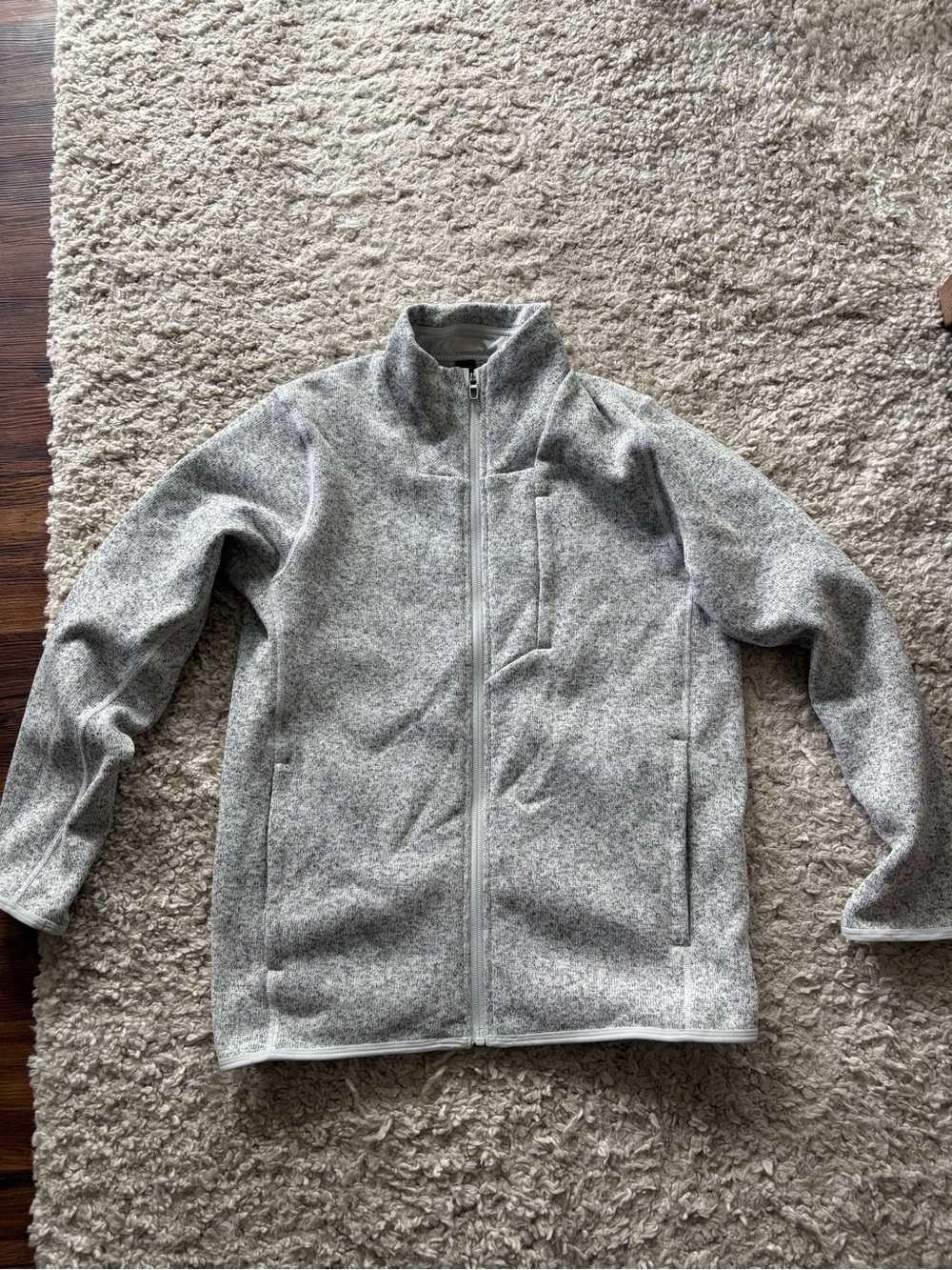 lululemon athletica Light Gray Full-Zip Shirt Jacket